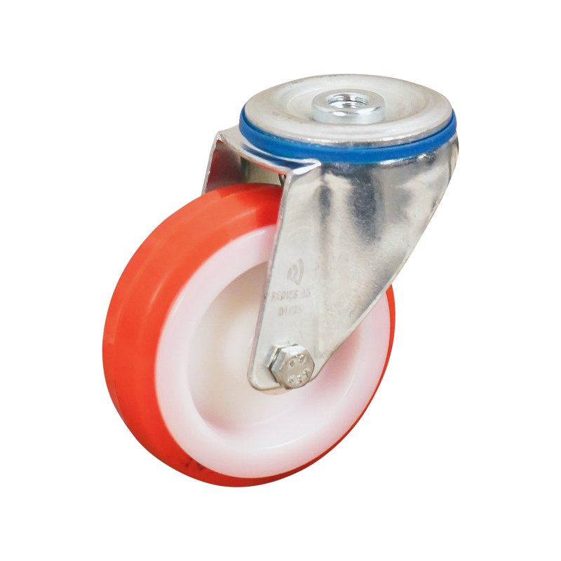 roulette pivotante 100mm série 27 ᠆ 15 trou pour boulon palier lisse