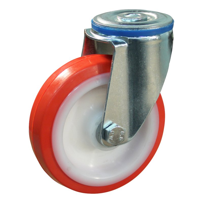 roulette pivotante 125mm série 27 ᠆ 15 trou pour boulon palier lisse