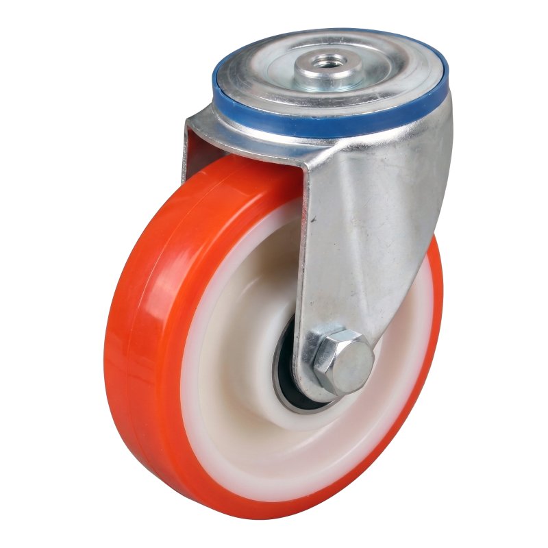 roulette pivotante 150mm série 27 ᠆ 15 trou pour boulon roulement à billes