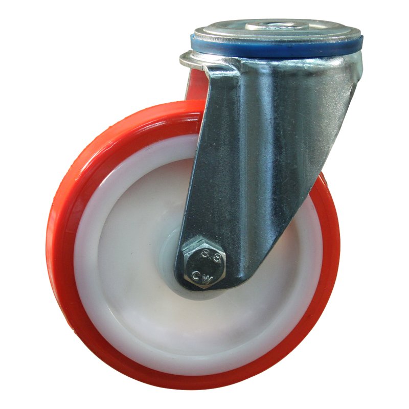 roulette pivotante 200mm série 27 ᠆ 15 trou pour boulon roulement à billes