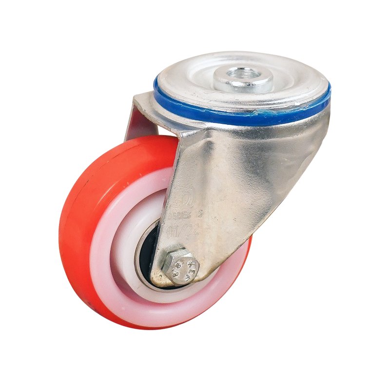 roulette pivotante 80mm série 27 ᠆ 15 trou pour boulon roulement à billes