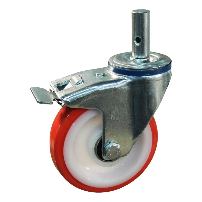roulette pivotante avec frein 100mm série 27 ᠆ 15 goupille roulement à billes