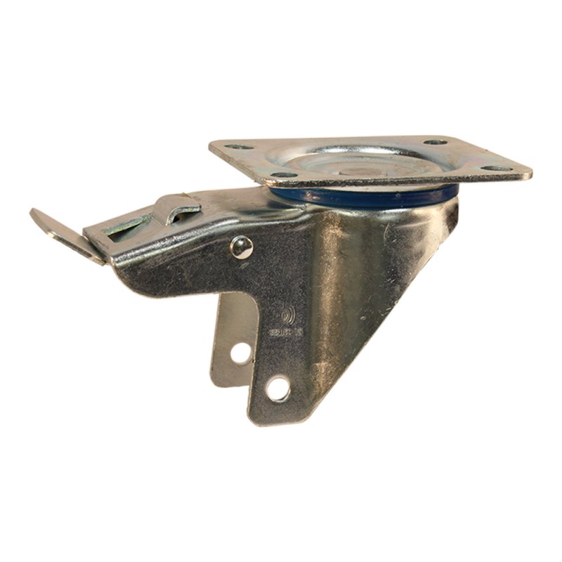 roulette pivotante avec frein 125mm série 27 ᠆ 15 montage de la plaque palier lisse