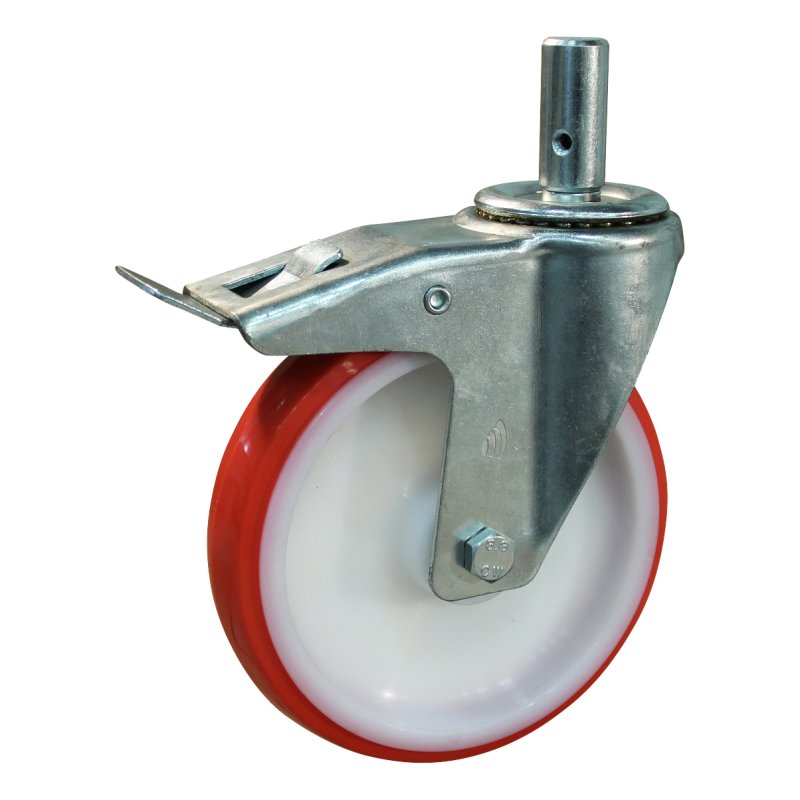 roulette pivotante avec frein 175mm série 27 ᠆ 15 goupille palier lisse