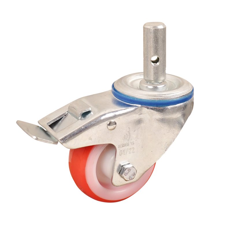 roulette pivotante avec frein 80mm série 27 ᠆ 15 goupille roulement à rouleaux