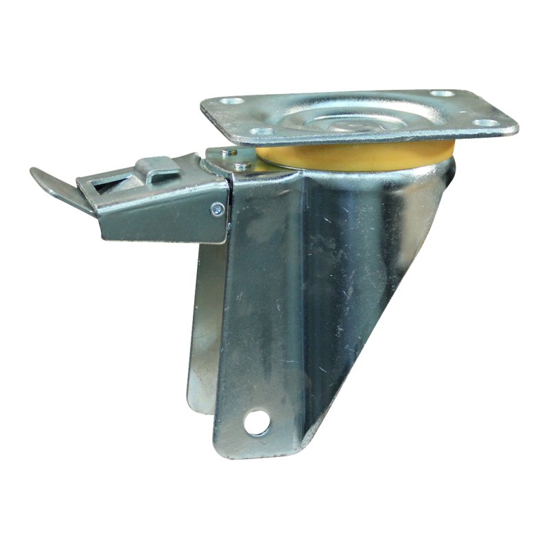 roulette pivotante avec frein 200mm serie 33 ᠆ 16 montage de la plaque palier lisse