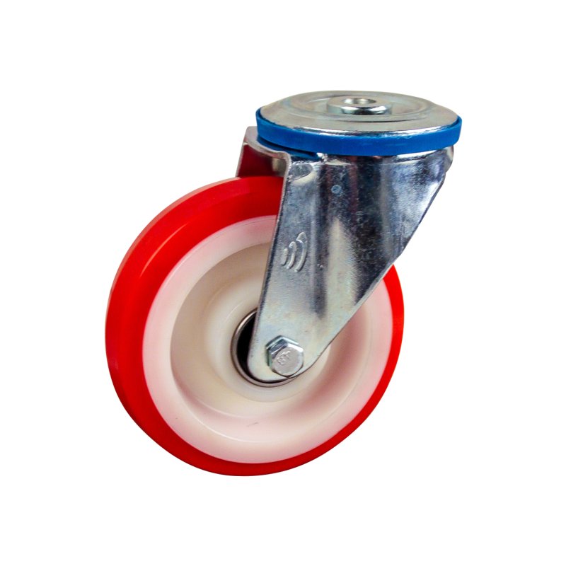 roulette pivotante 125mm série 27 ᠆ 10 trou pour boulon roulement à billes