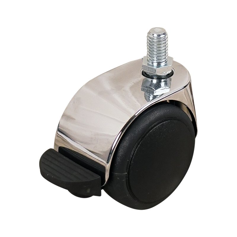 roulette pivotante avec frein 50mm serie 74 - 67 draadstift M10 palier lisse