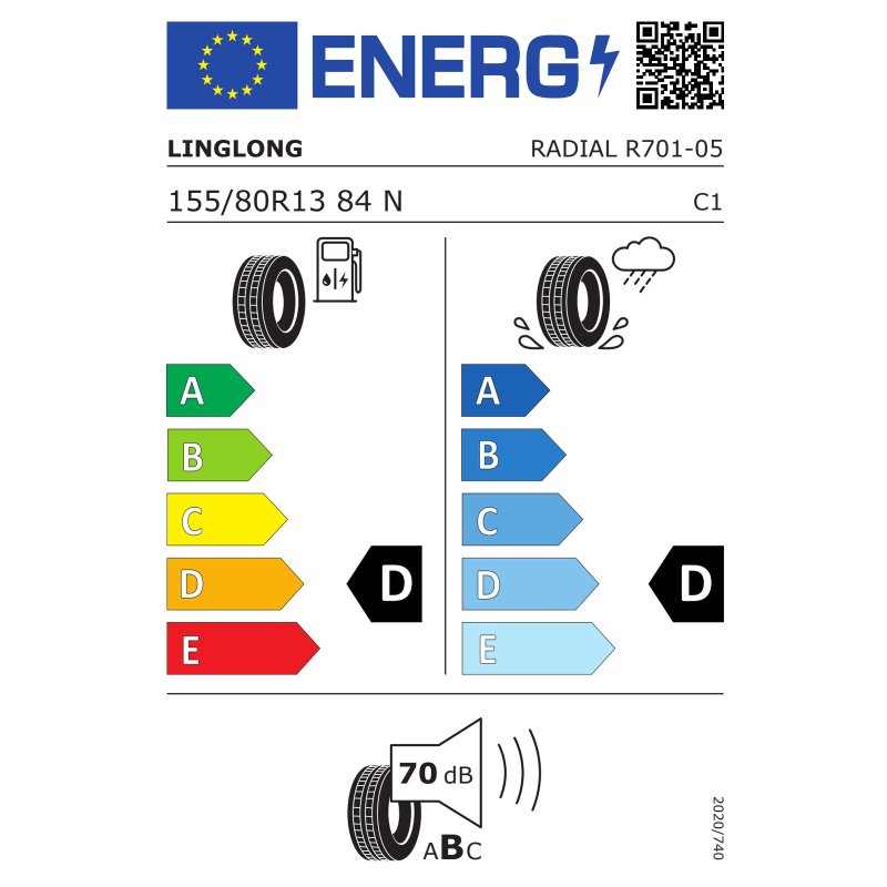 pneu 155/80 R13 R701 M+S TL