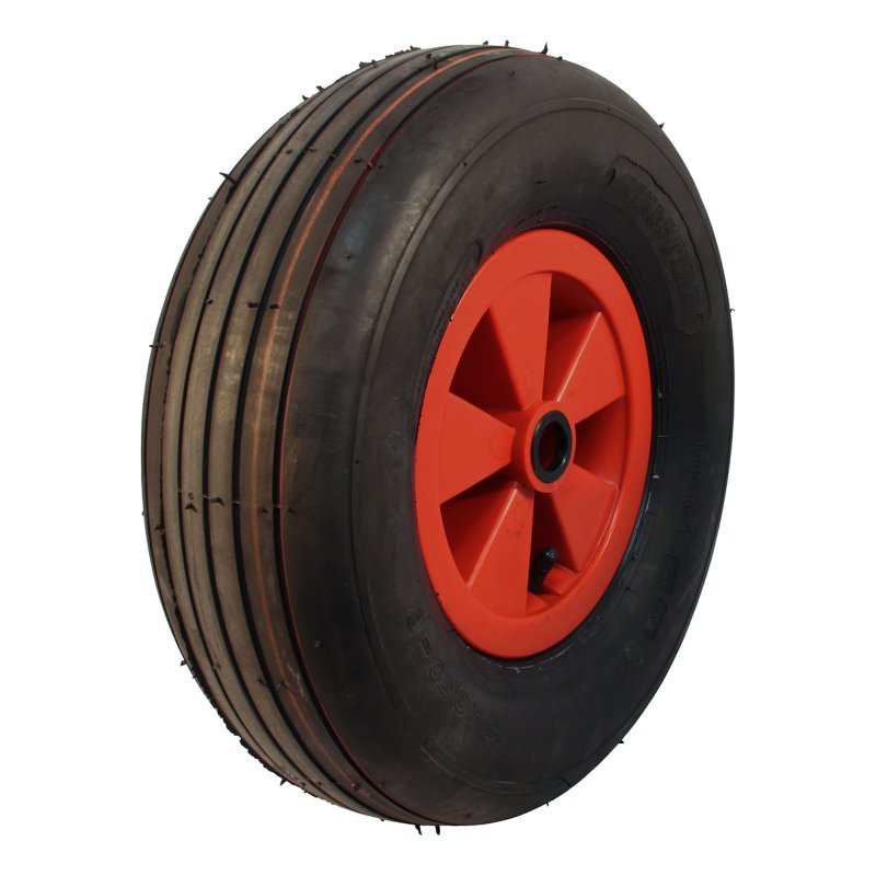 pneu + roue 16x6.50-8 2.50Ax8 ET0 NL88mm plastique V-3503 Rouge