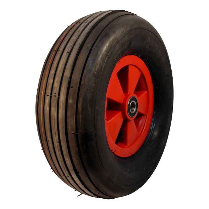 pneu + roue 16x6.50-8 2.50Ax8 ET0 NL88mm plastique V-3503 Rouge