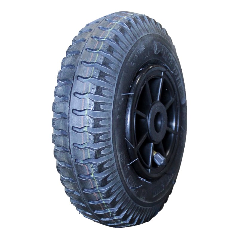 pneu + roue 2.50-4 2.10x4 roulement à rouleaux Ø20 NL75mm plastique V-6606 noir