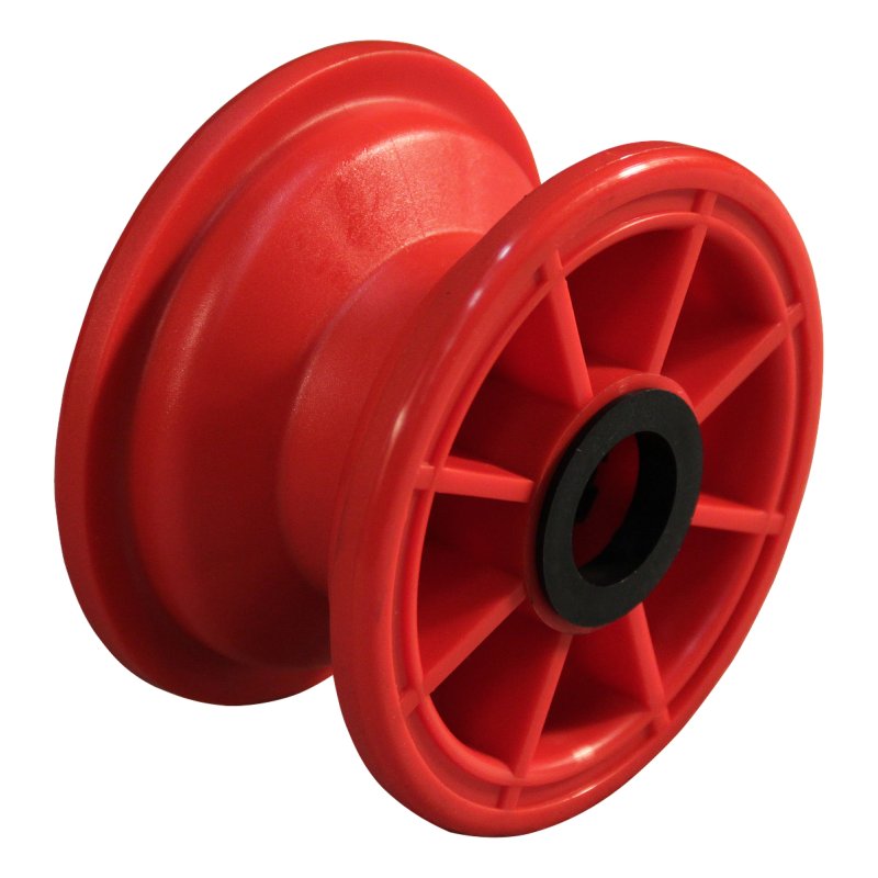 pneu + roue 3.00-4 2.10x4 ET0 roulement à rouleaux Ø25 NL75mm plastique C-248 Rouge