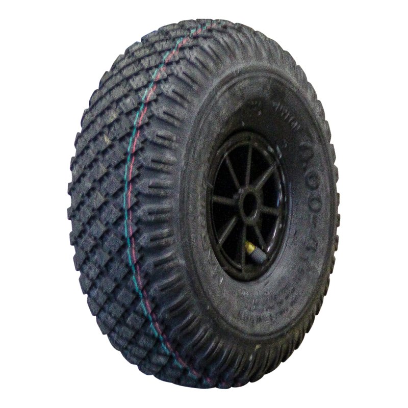 pneu + roue 4.00-4 2.10x4 ET0 palier lisse Ø20 NL75mm plastique S-2303 noir