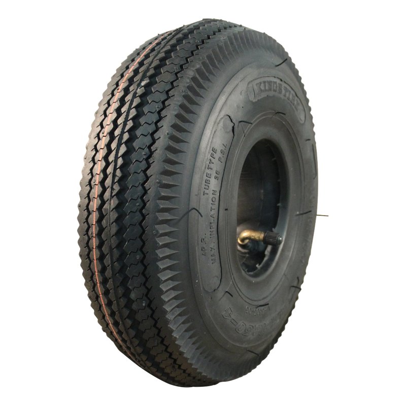 pneu + roue 4.10/3.50-4 2.10x4 ET0 roulement à rouleaux Ø20 NL75mm plastique V-6603 Rouge