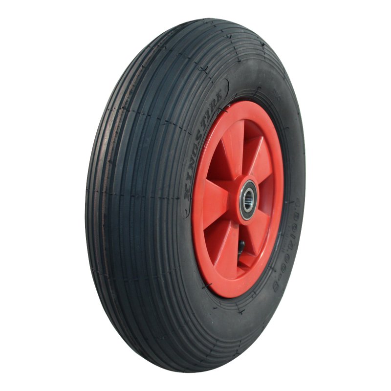 pneu + roue 4.80/4.00-8 2.50Ax8 ET0 NL88mm plastique V-5501A Rouge