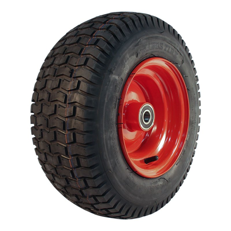 pneu + roue 16x6.50-8 5.50Bx8H2 ET0 NL100mm métal V-3502 Rouge