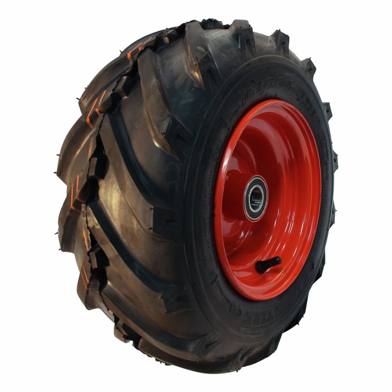pneu + roue 16x6.50-8 5.50Bx8H2 ET0 NL100mm métal V-8501 Rouge