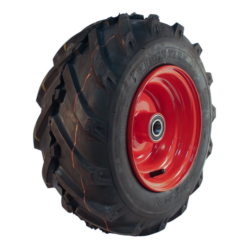 pneu + roue 16x6.50-8 5.50Bx8H2 ET0 NL100mm métal V-8501 Rouge