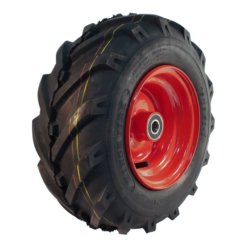pneu + roue 16x6.50-8 5.50Bx8H2 ET0 NL100mm métal V-8501 Rouge