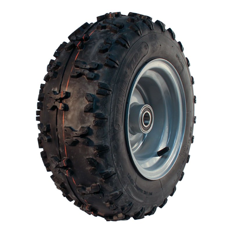 pneu + roue 16x6.50-8 5.50Ax8H2 ET0 NL90mm métal V-8505 gris