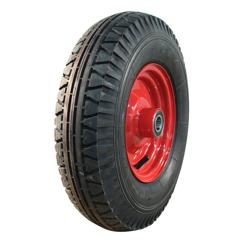 pneu + roue 4.00-8 2.50Ax8H2 ET0 NL100mm métal V-40 Rouge
