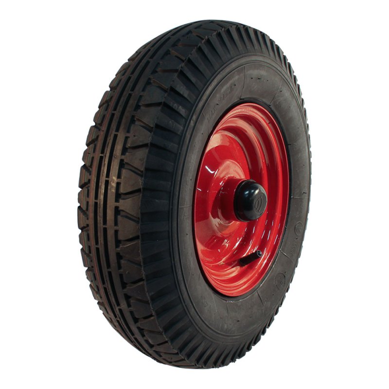 pneu + roue 4.00-8 2.50x8H2 ET-8 NL88mm métal V-40 Rouge