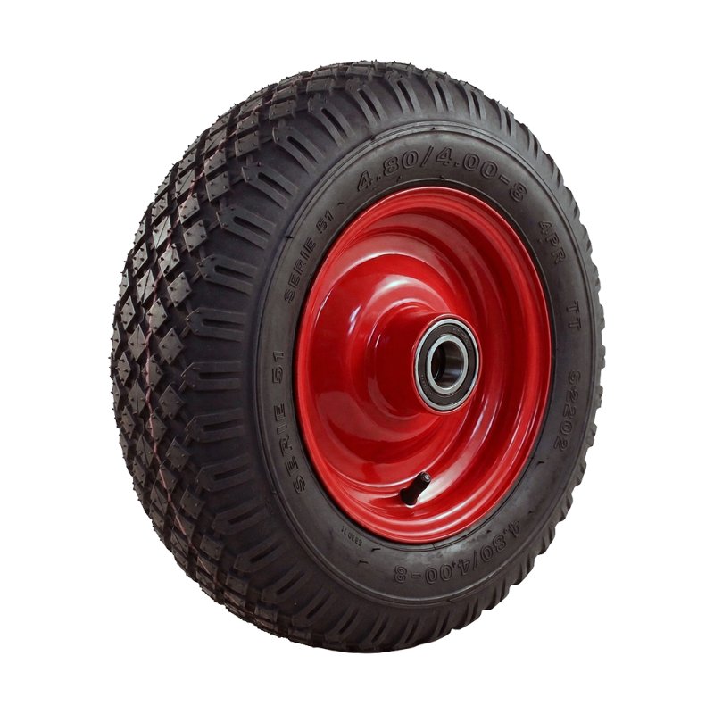 pneu + roue 4.80/4.00-8 2.50Ax8 ET0 NL75mm métal S-2202 Rouge