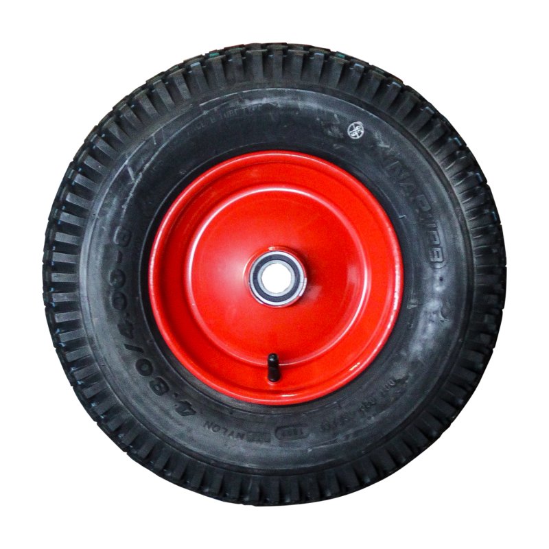 pneu + roue 4.80/4.00-8 2.50Ax8H2 ET7 roulement à billes Ø25 NL88mm métal S-2202 Rouge