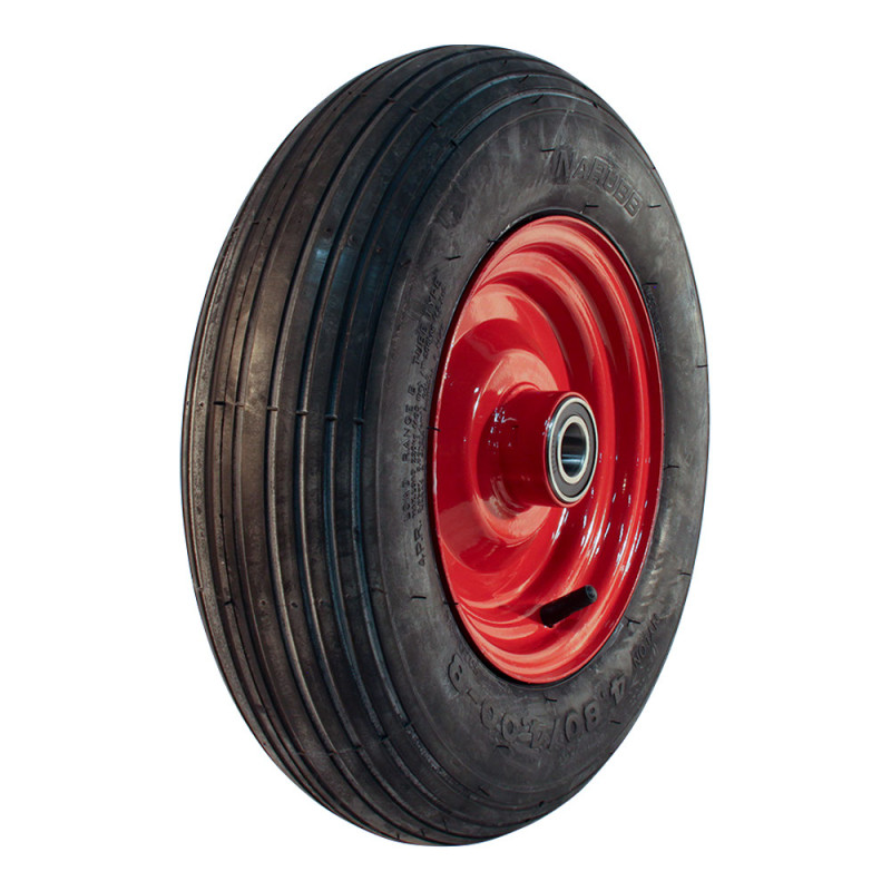 pneu + roue 4.80/4.00-8 2.50Ax8H2 ET0 NL90mm métal S-2301 Rouge