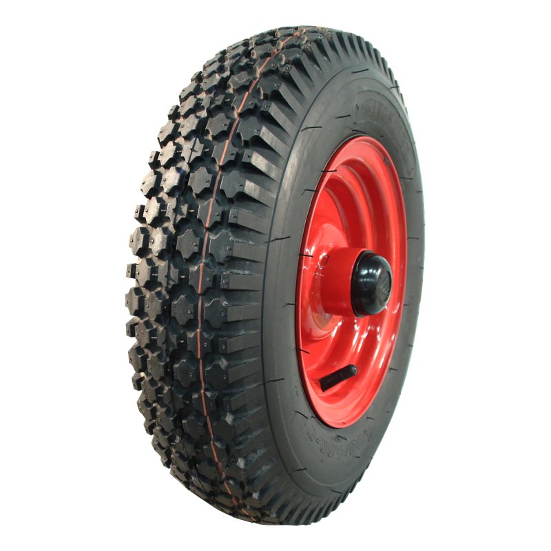 pneu + roue 4.80/4.00-8 2.50Ax8H2 ET7 roulement à billes Ø25 NL88mm métal V-6602 Rouge