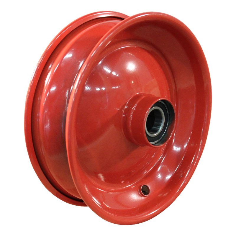 pneu + roue 4.80/4.00-8 2.50Ax8H2 ET7 roulement à billes Ø25 NL88mm métal V-6602 Rouge