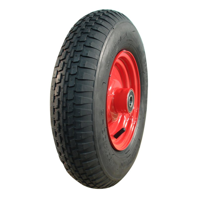 pneu + roue 4.80/4.00-8 2.50Ax8H2 ET-17 NL88mm métal V-6635 Rouge