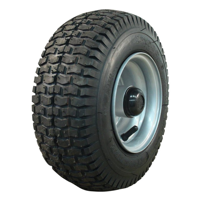 pneu + roue 13x5.00-6 4.50Ax6 ET0 NL88mm métal S-2101 gris argent
