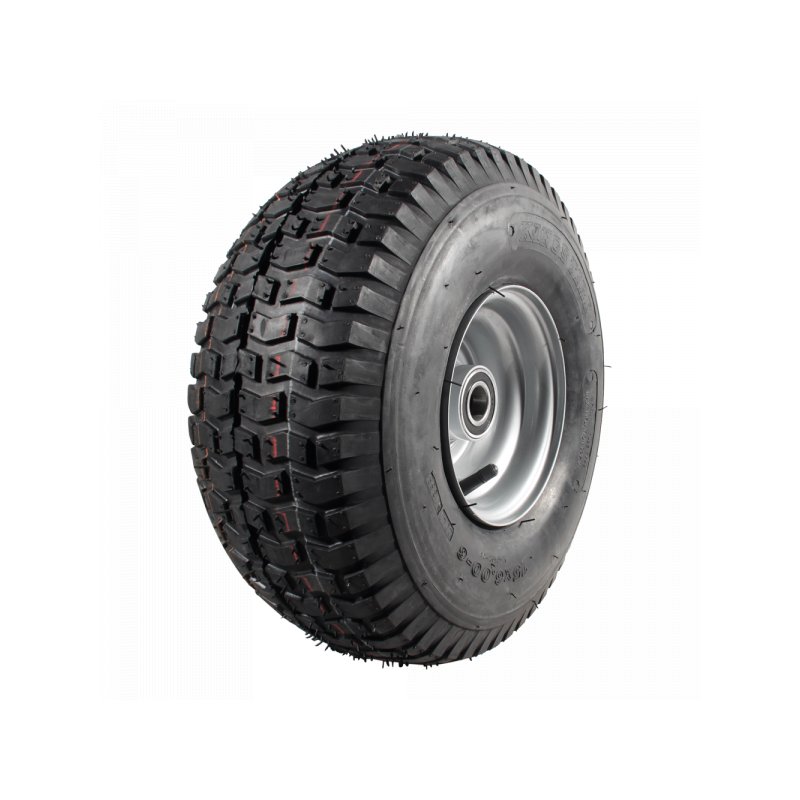 pneu + roue 13x6.50-6 4.50Ax6 ET0 NL75mm métal V-3502 gris argent