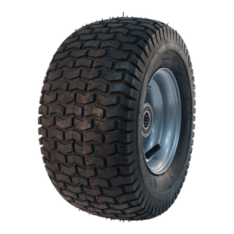 pneu + roue 13x6.50-6 4.50Ax6 ET0 NL75mm métal V-3502 gris argent