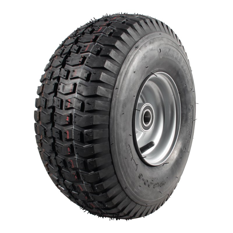 pneu + roue 15x6.00-6 4.50Ax6 ET0 NL78mm métal V-3502 gris argent