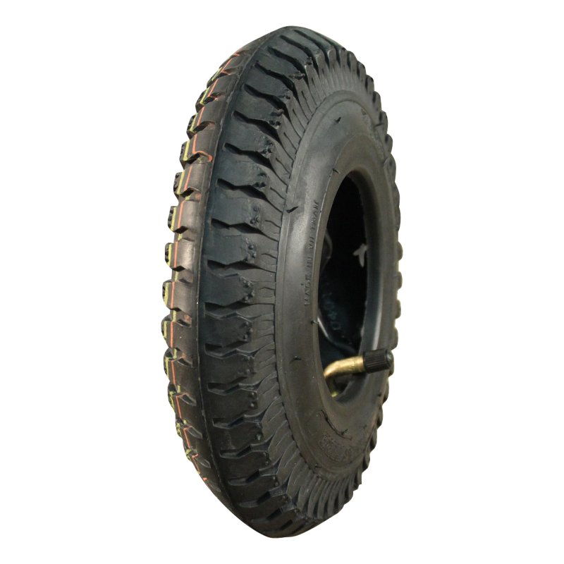 pneu + roue 2.50-4 2.10x4H2 ET0 NL75mm métal V-6606 gris