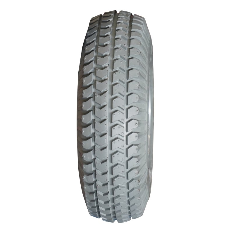 pneu + roue 3.00-4 2.10-4H2 ET0 roulement à billes Ø25 NL75mm métal C-248 gris argent