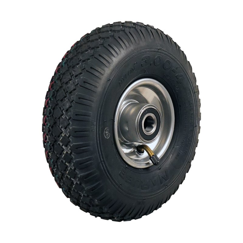 pneu + roue 3.00-4 2.10x4H2 ET0 NL75mm métal S-2303 gris