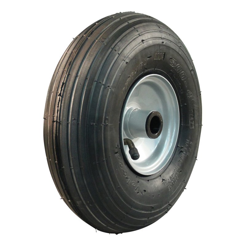 pneu + roue 3.00-4 2.10x4 ET0 NL69mm métal V-5501 gris