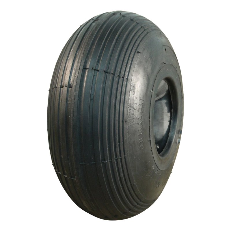 pneu + roue 4.00-4 2.10-4H2 ET0 roulement à billes Ø25 NL75mm métal V-5501 gris argent