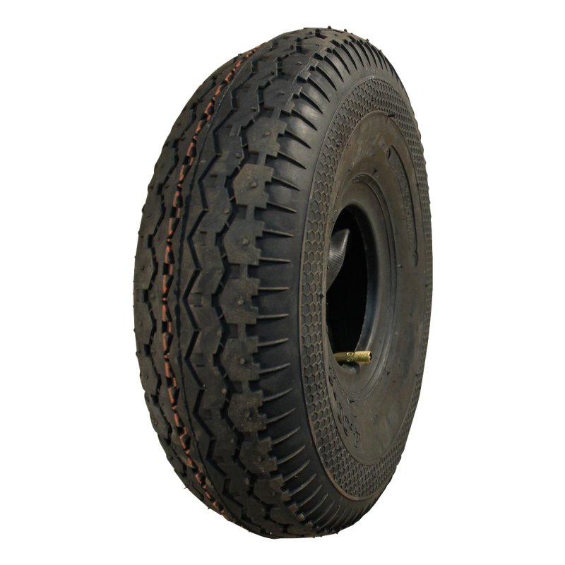 pneu + roue 4.00-4 2.10-4 ET0 roulement à billes Ø20 NL75mm métal V-6504 gris argent