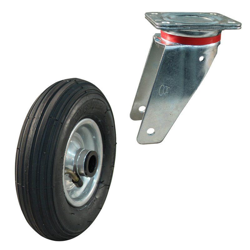 roulette pivotante 2.50-3 (210x65) 1.50x3 ET0 NL60mm métal V-5501 gris argent 210mm 17 montage de la plaque roulement à rouleaux