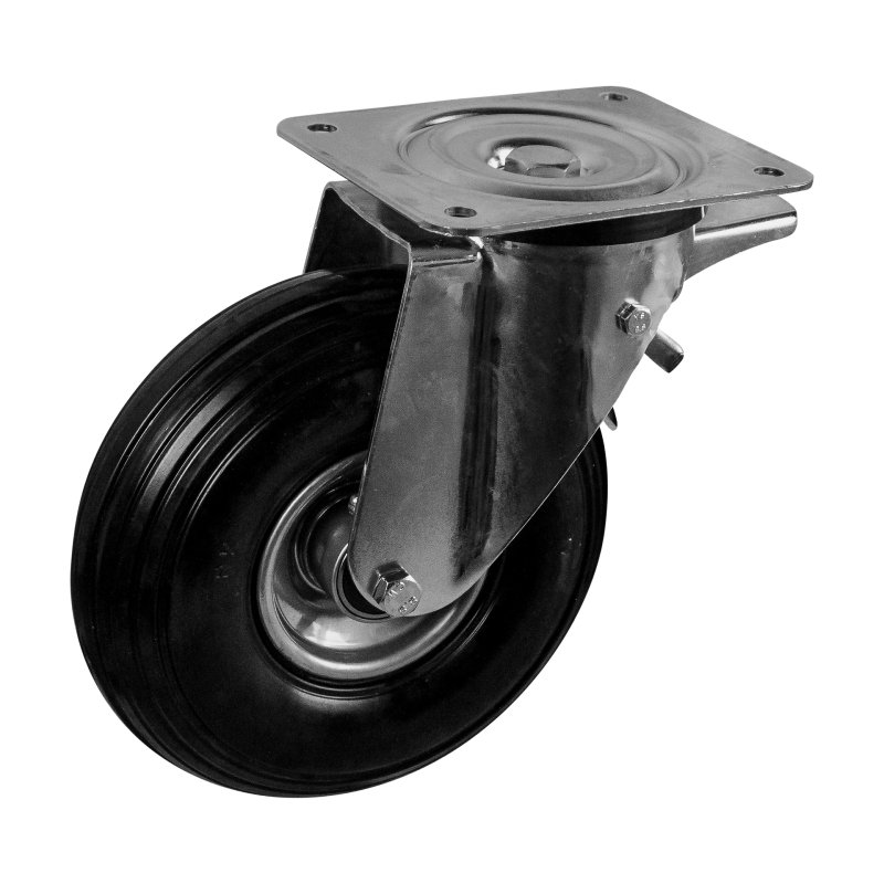 roulette pivotante avec frein 260mm serie 43 ᠆ 91 montage de la plaque roulement à billes
