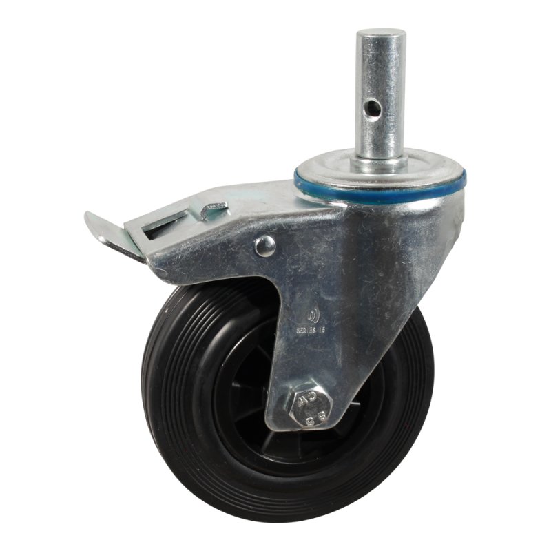 roulette pivotante avec frein 100mm série 01 ᠆ 15 goupille roulement à rouleaux
