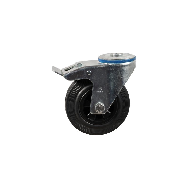roulette pivotante avec frein 125mm série 01 ᠆ 15 trou pour boulon palier lisse