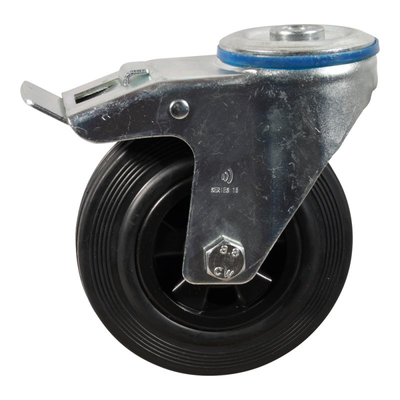 roulette pivotante avec frein 80mm série 01 ᠆ 15 trou pour boulon palier lisse