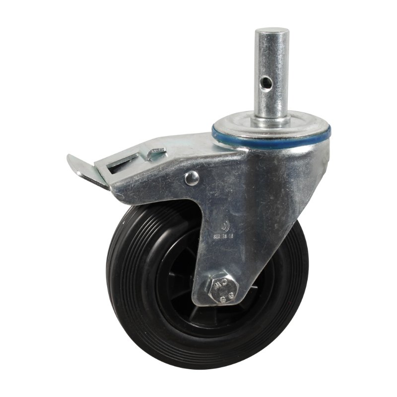 roulette pivotante avec frein 80mm série 01 ᠆ 15 goupille palier lisse