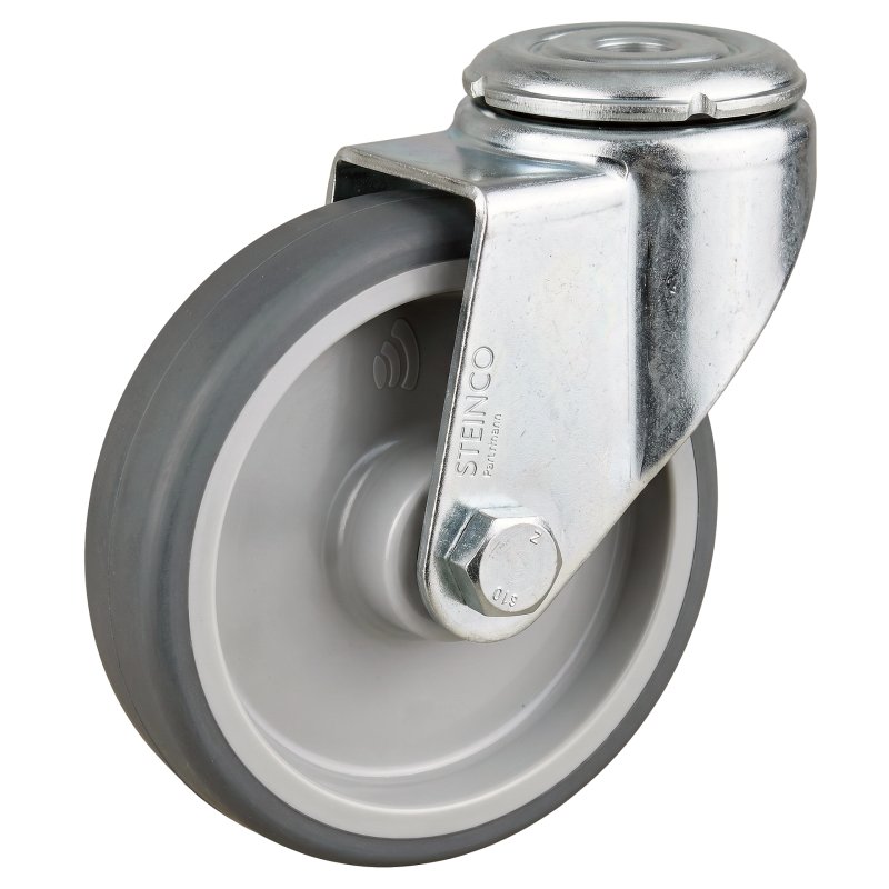 roulette pivotante 100mm serie 68 ᠆ 40 trou pour boulon palier lisse